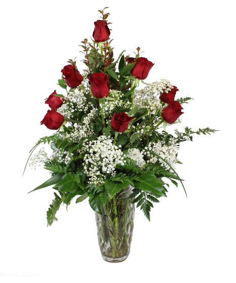 Million Whispers - Dzn Red Roses + Babies Breath