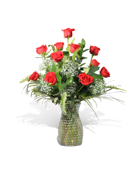 Million Whispers - Dzn Red Roses + Babies Breath