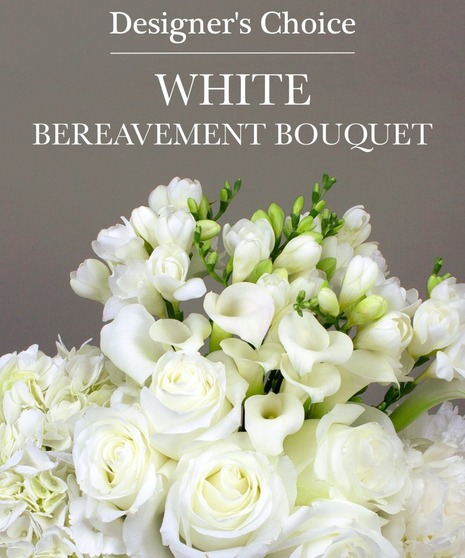White Bereavement Bouquet - Designer's Choice