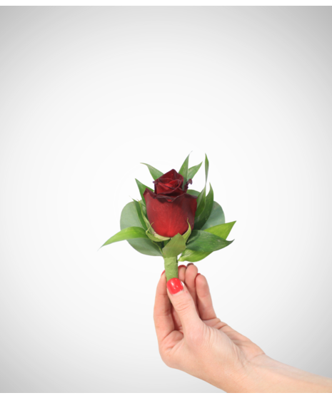 Crimson Passion Boutonniere