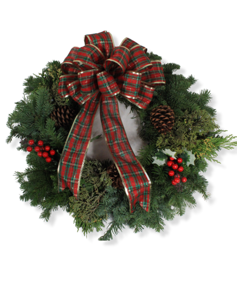 Decorated Fresh Wreath