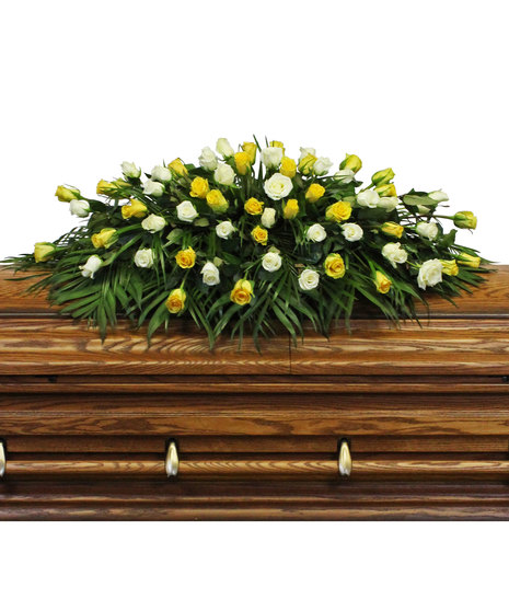 long stemmed rose casket spray