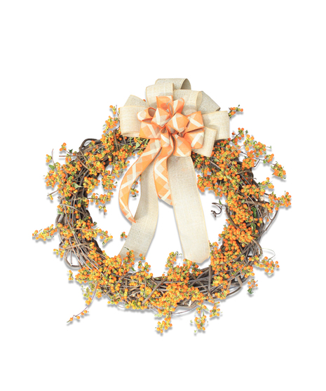fall flowers in wreath