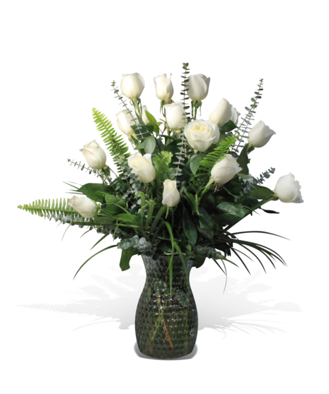 Moonlit Memories - A Dozen White Roses
