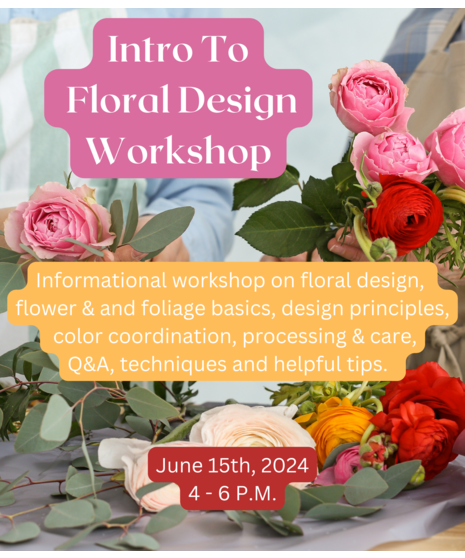 Intro To Floral Design Workshop - June 15th, 2024