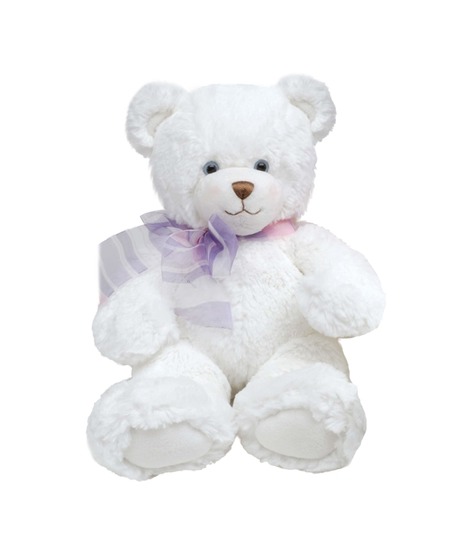 white stuffed bear