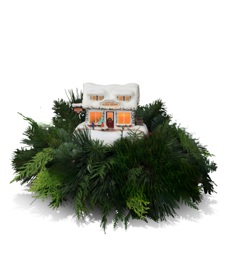 thomas kinkade Christmas Centerpiece