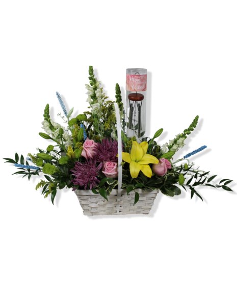 Mom, Forever My Friend Windchime Basket