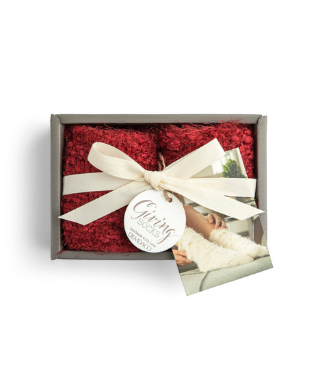 giving socks in cozy style