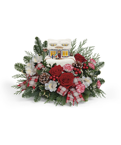 thomas kinkade Christmas Centerpiece