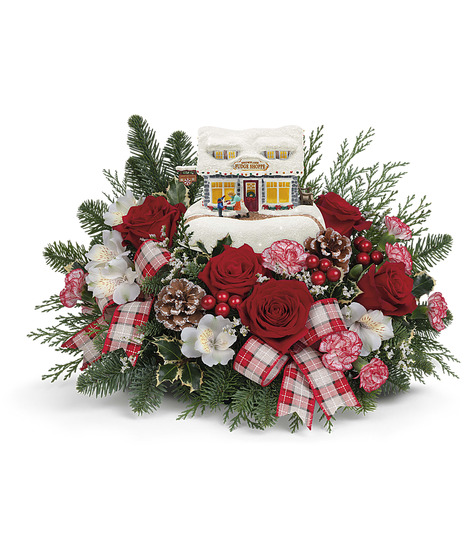 thomas kinkade Christmas Centerpiece