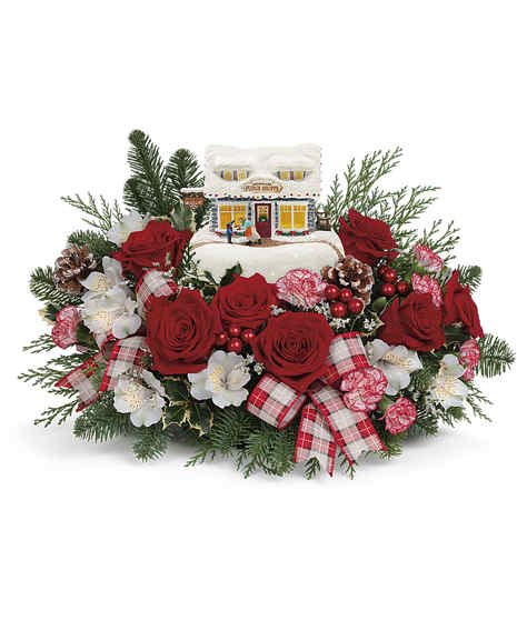 thomas kinkade Christmas Centerpiece