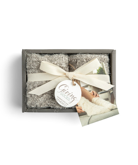 giving socks in cozy style